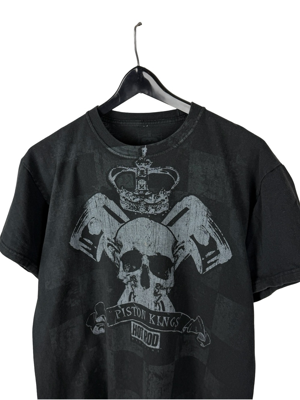 Mens Y2K Hot Rod Clothing Piston King Skull Grunge Punk Shirt Size M - Picture 6 of 8